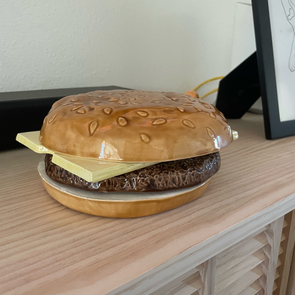 Vintage 4 pc Cheeseburger Burger Rare Like Jo Anne Marquardt Style Coasters